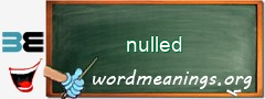 WordMeaning blackboard for nulled